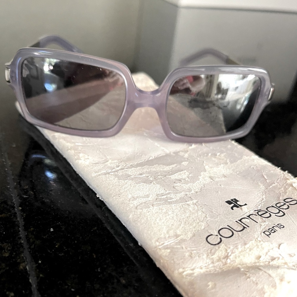 VERY RARE VINTAGE COURREGES Sunglasses Blue/Gray UNIQUE Color! AC027/82A